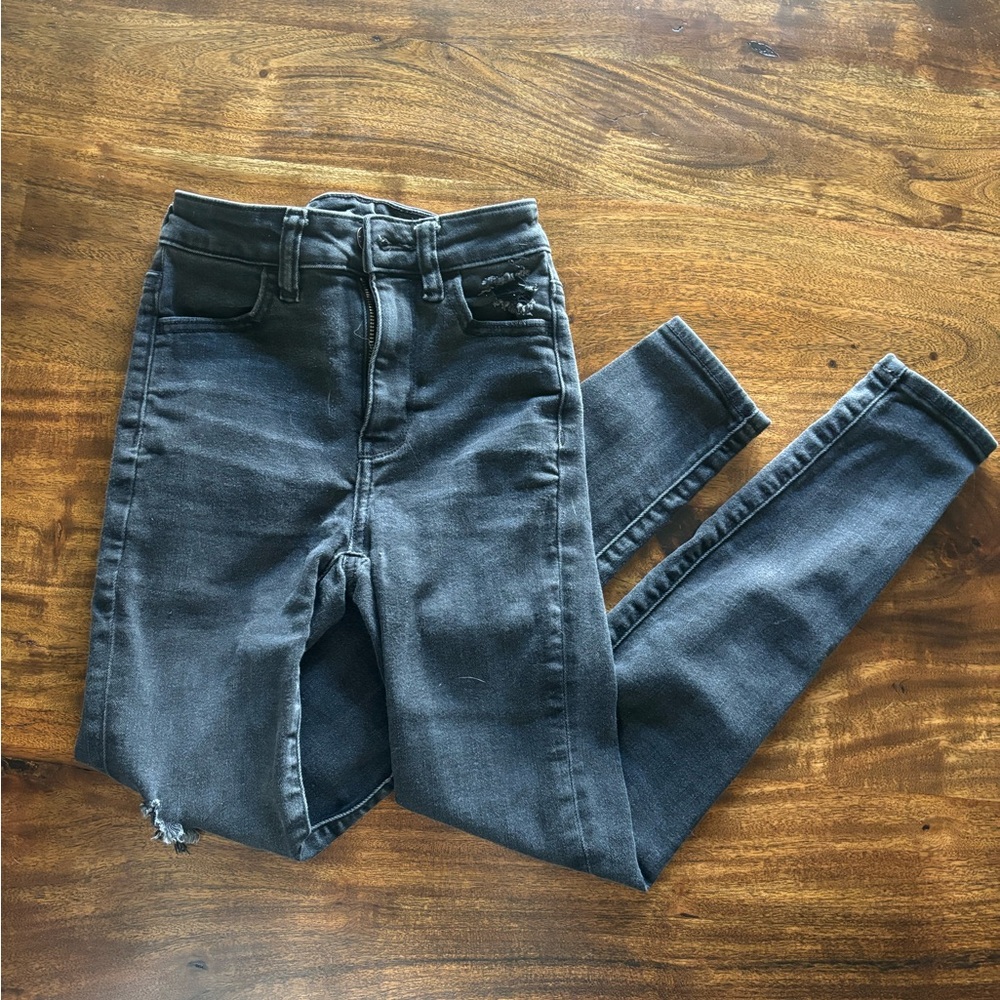 American Eagle Outfitters super high Rise Jeggings Black